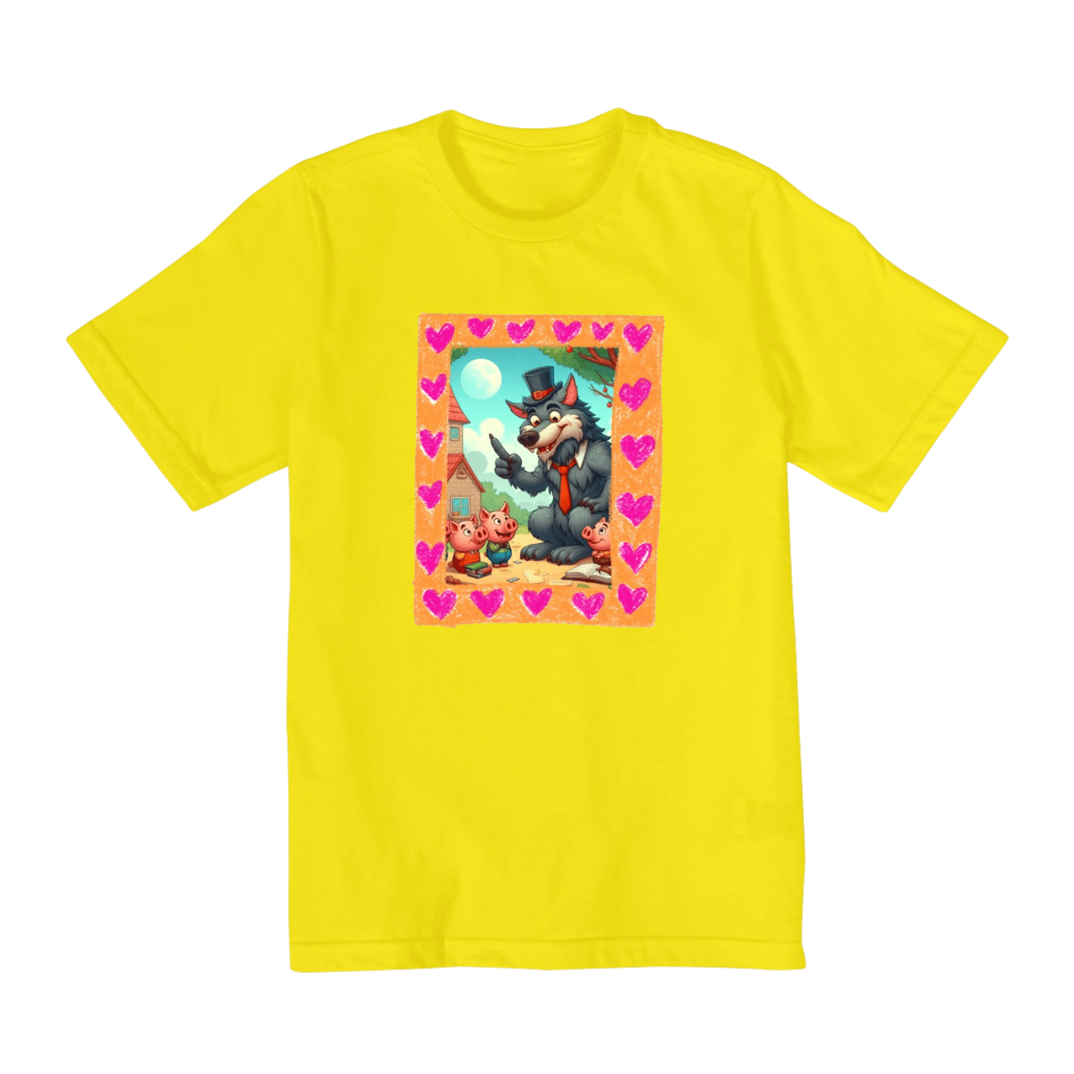 Nome do produto: Camiseta Infantil Aula com Lobo Mau