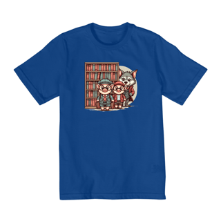 Nome do produto Camiseta Infantil Biblioteca com Três Porquinhos