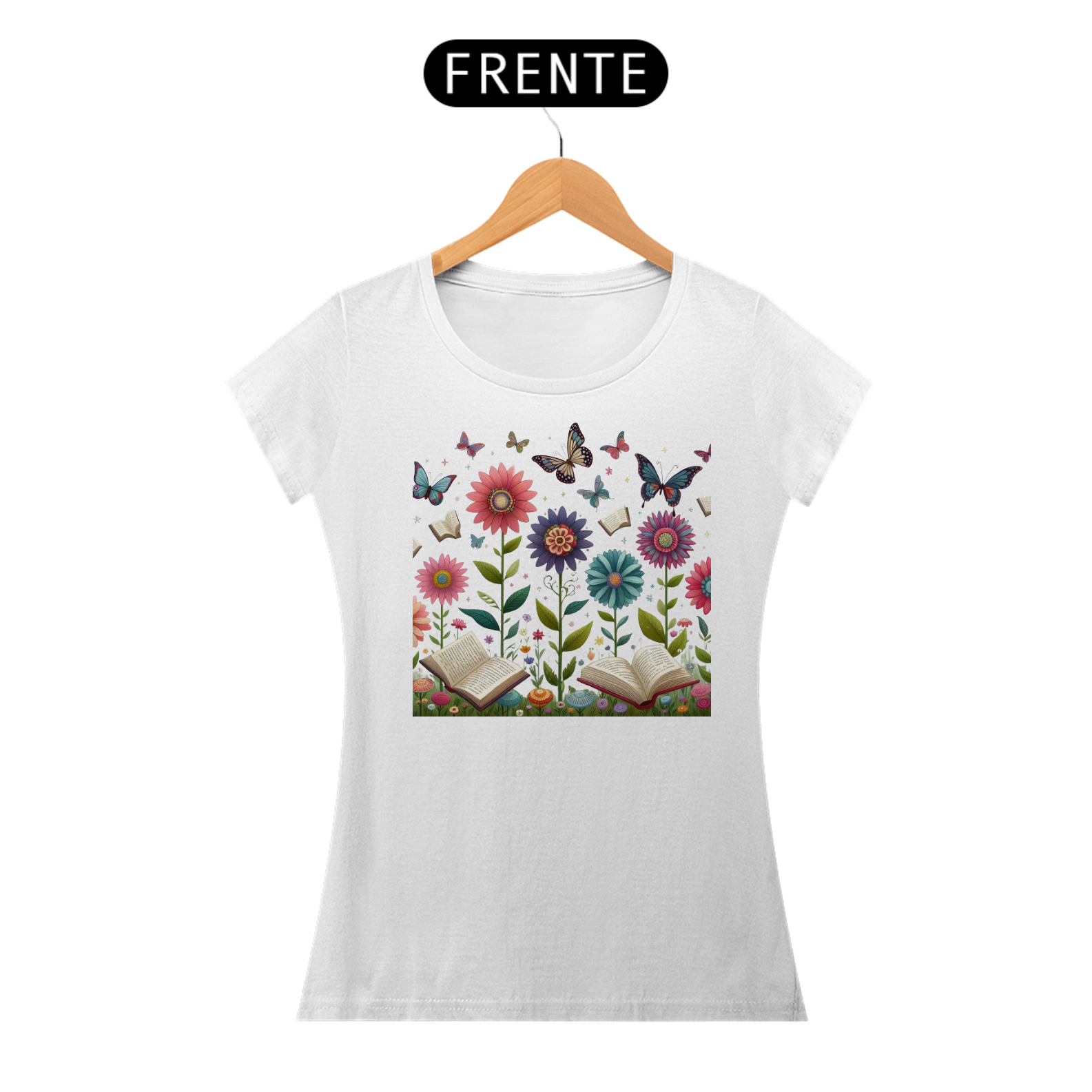 Camiseta Feminina Jardim Literário