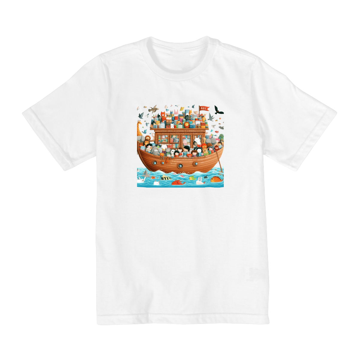 Nome do produto: Camiseta Infantil Arca de Noé Literária