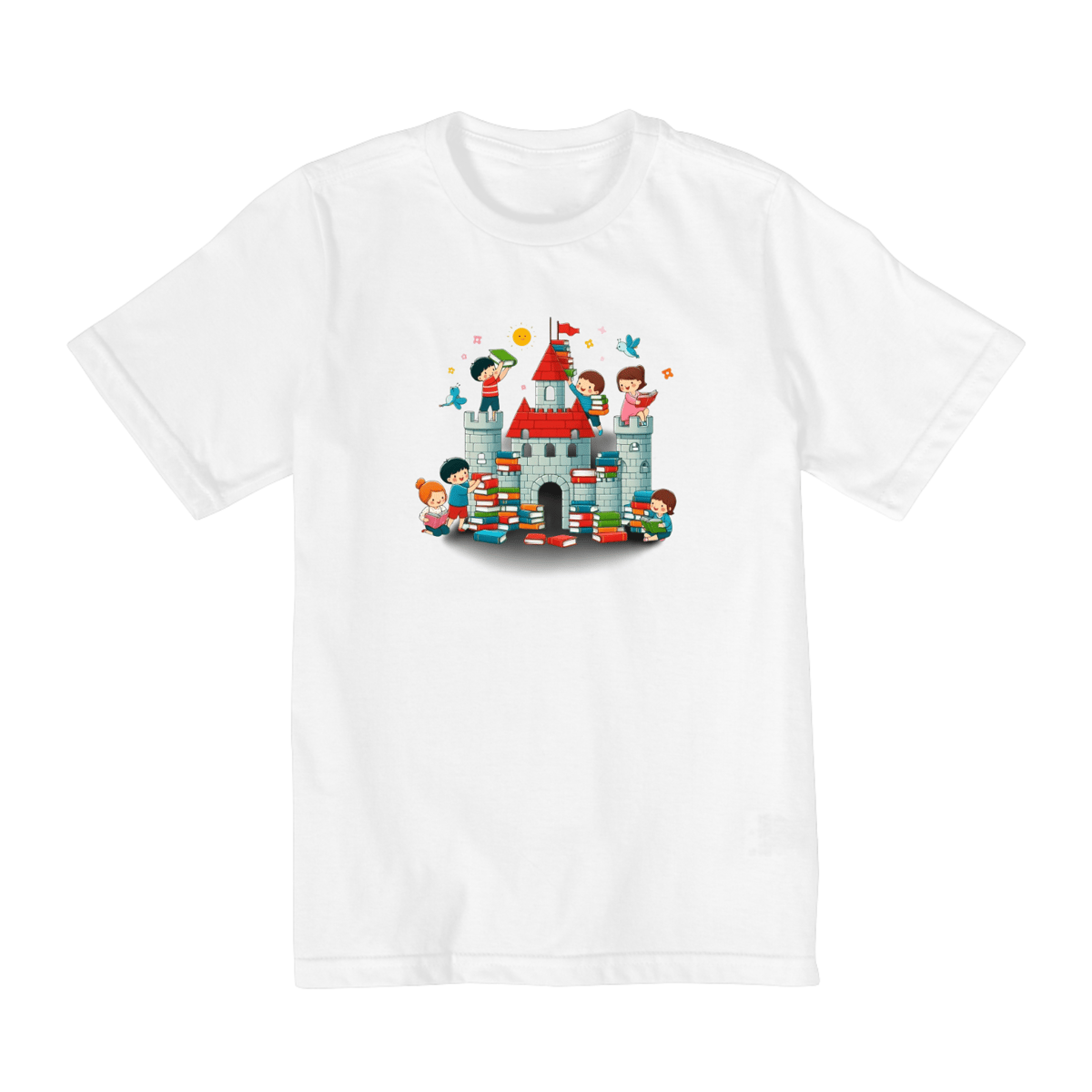 Nome do produto: Camiseta Infantil Reino da Leitura