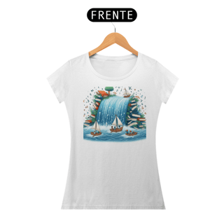Nome do produto Camiseta Feminina Cachoeira Literária