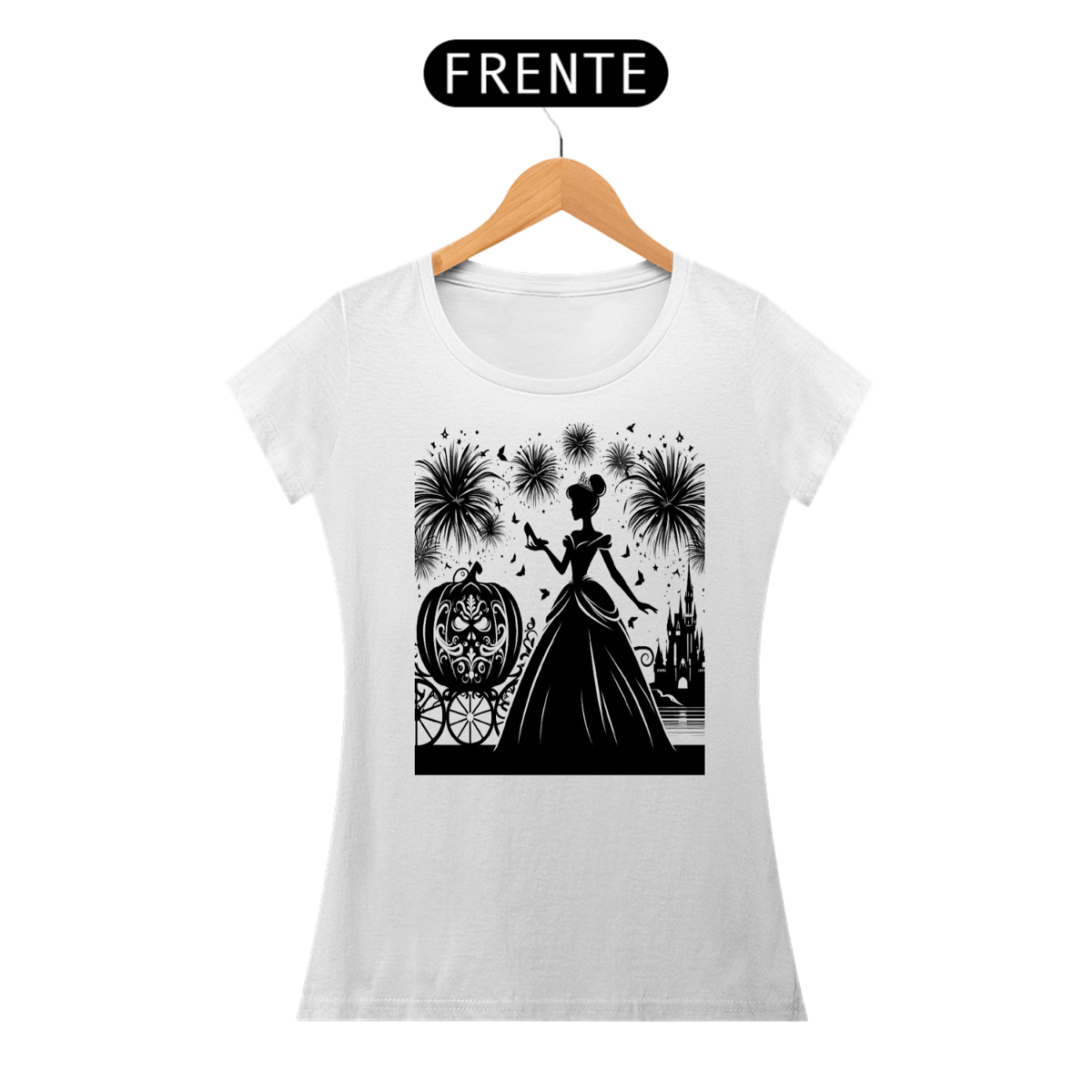 Nome do produto: Camiseta Feminina Cinderela