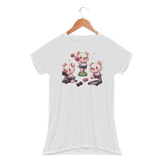 Nome do produto Camiseta Feminina Fit  Os Três Porquinhos