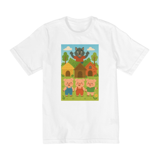 Nome do produto Camiseta Infantil 3 Porquinhos Lúdico