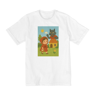 Nome do produto Camiseta Infantil Chapeuzinho Lúdica