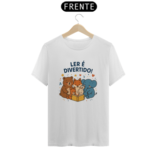 Nome do produto Camiseta Frase Ler é Divertido