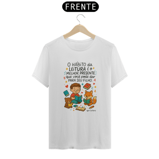 Nome do produto Camiseta  O Hábito da Leitura é o Melhor Presente