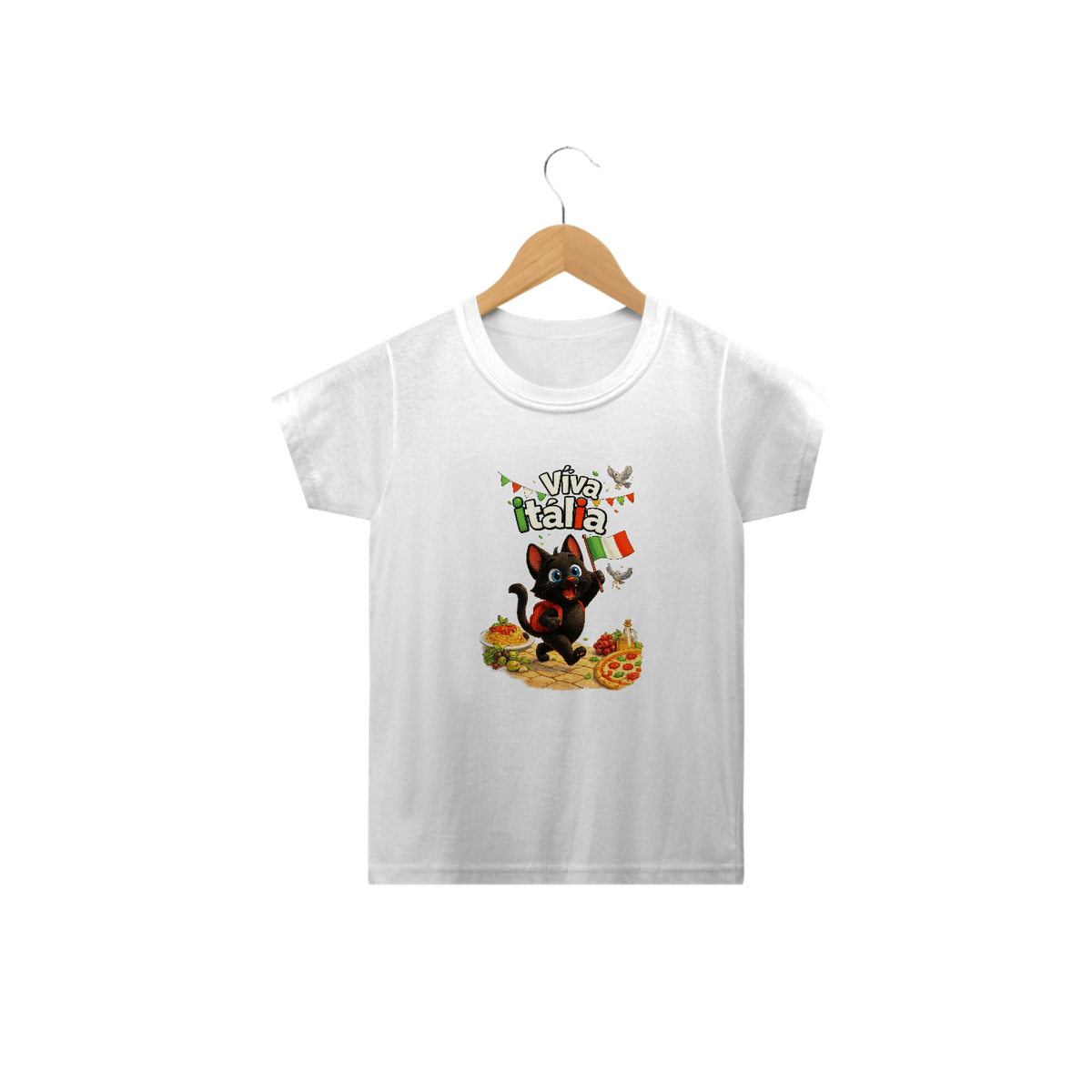 Nome do produto: Camiseta Infantil Pedro na Itália