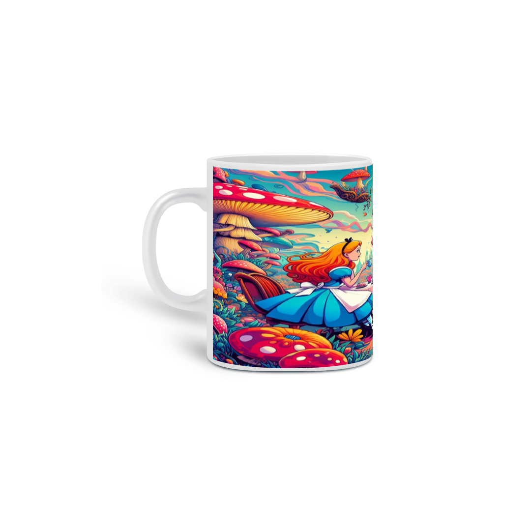 Nome do produto: Caneca Alice Sentada