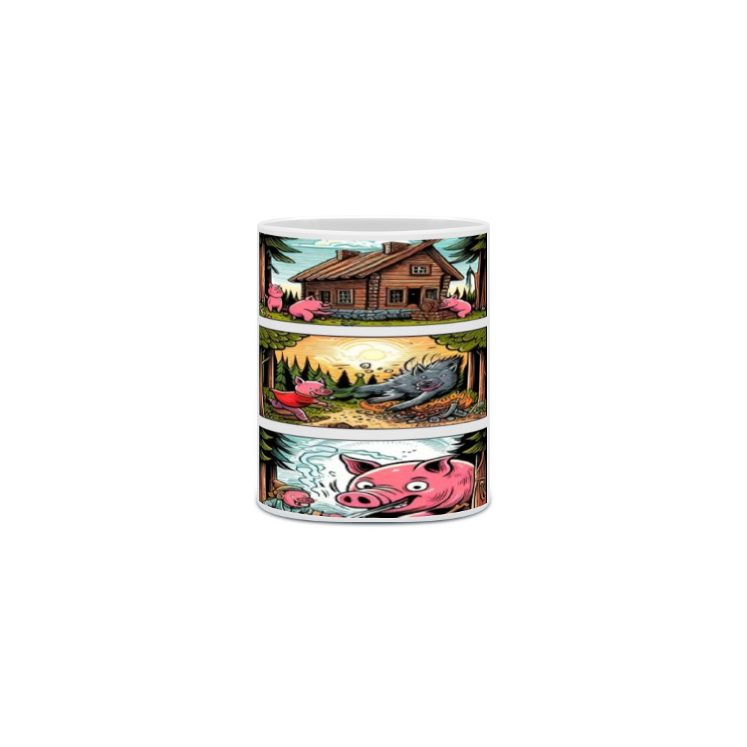 Nome do produto: Caneca Os Três Porquinhos