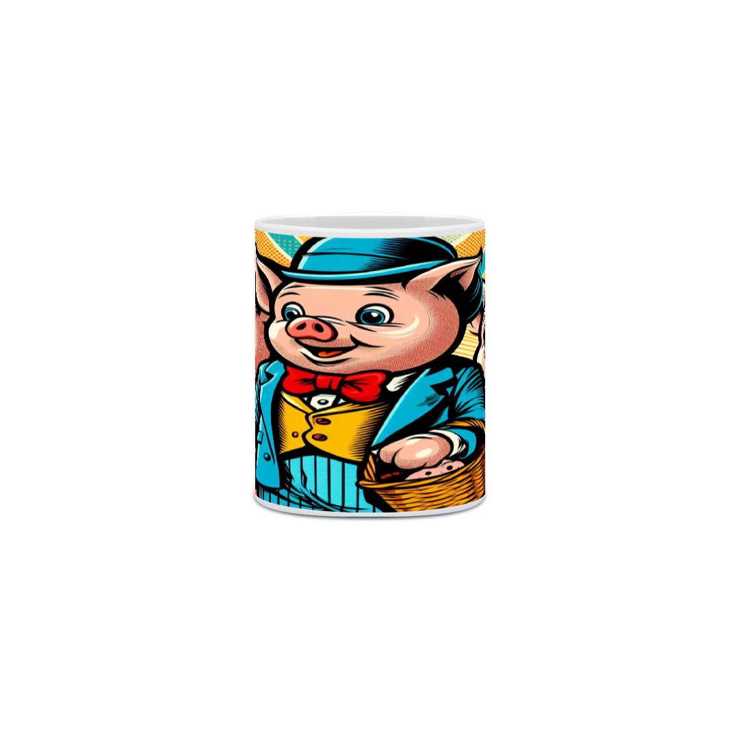 Nome do produto: Caneca Os Três Porquinhos Arte Pop