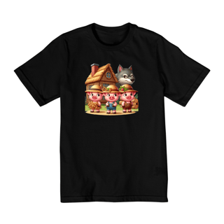 Nome do produto Camiseta Infantil Casa dos Três Porquinhos