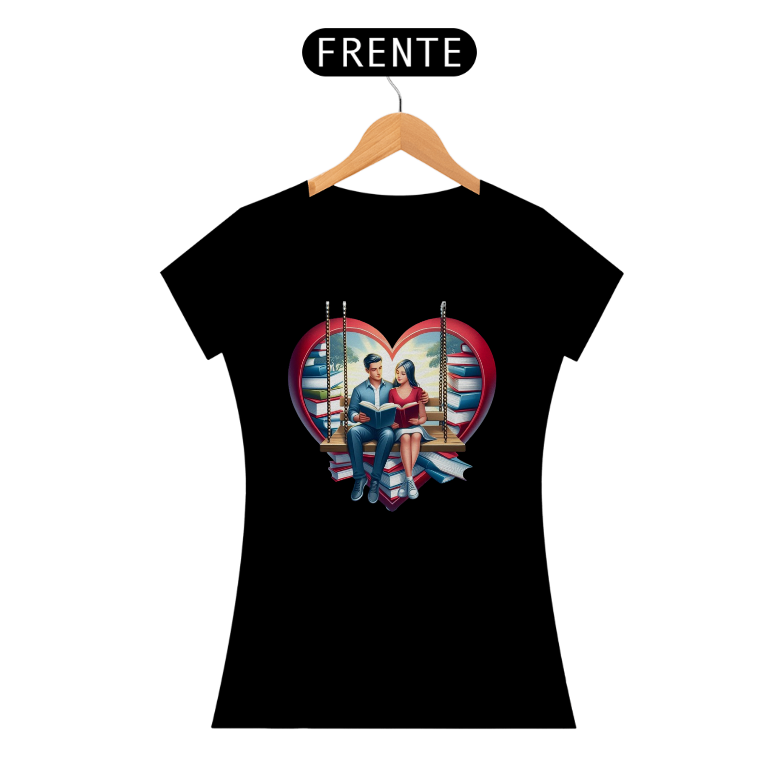 Camiseta Feminina Casal Literário