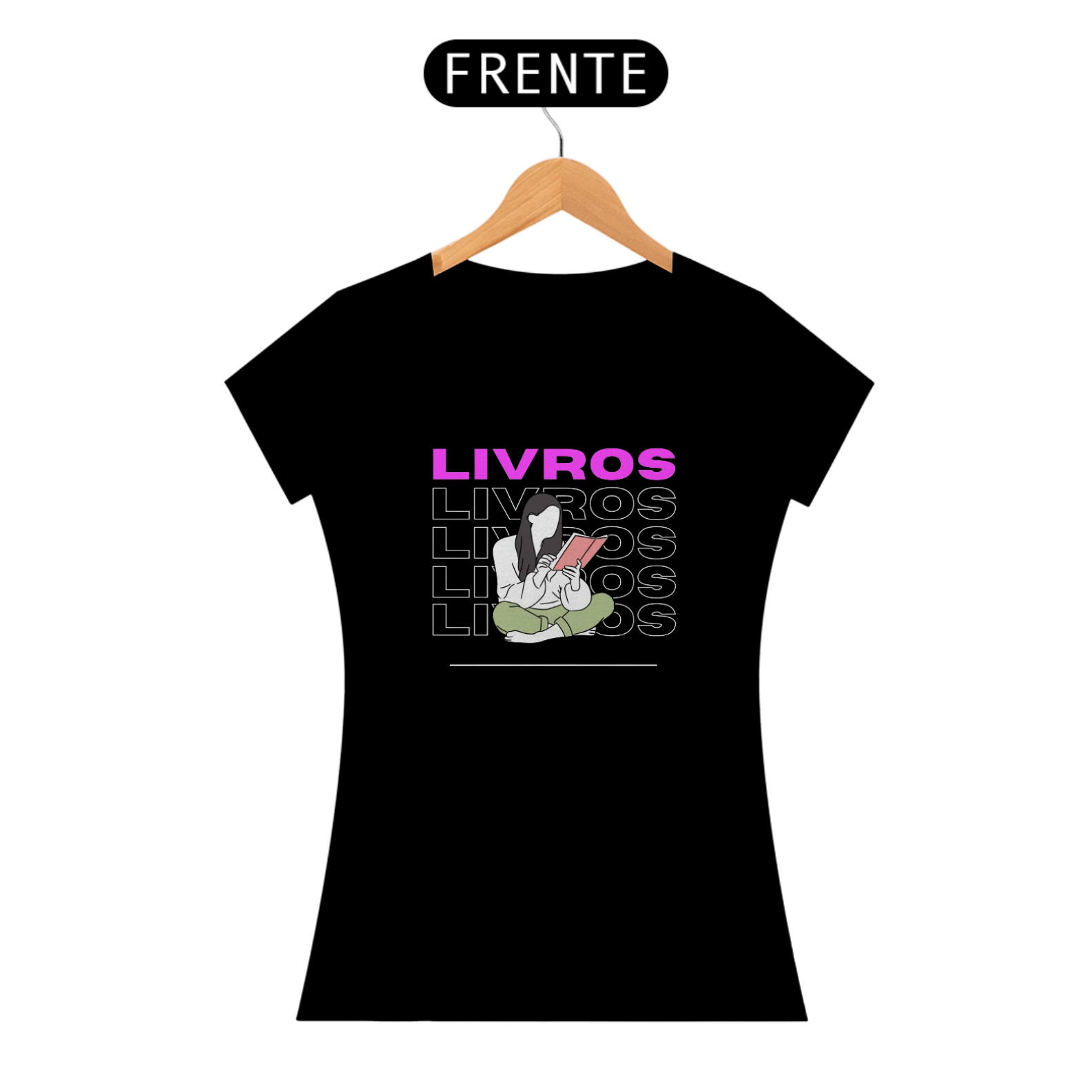 Camiseta Feminina Livros