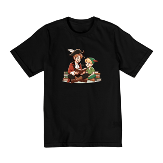 Nome do produto Camiseta Infantil Peter Pan e Capitão Gancho