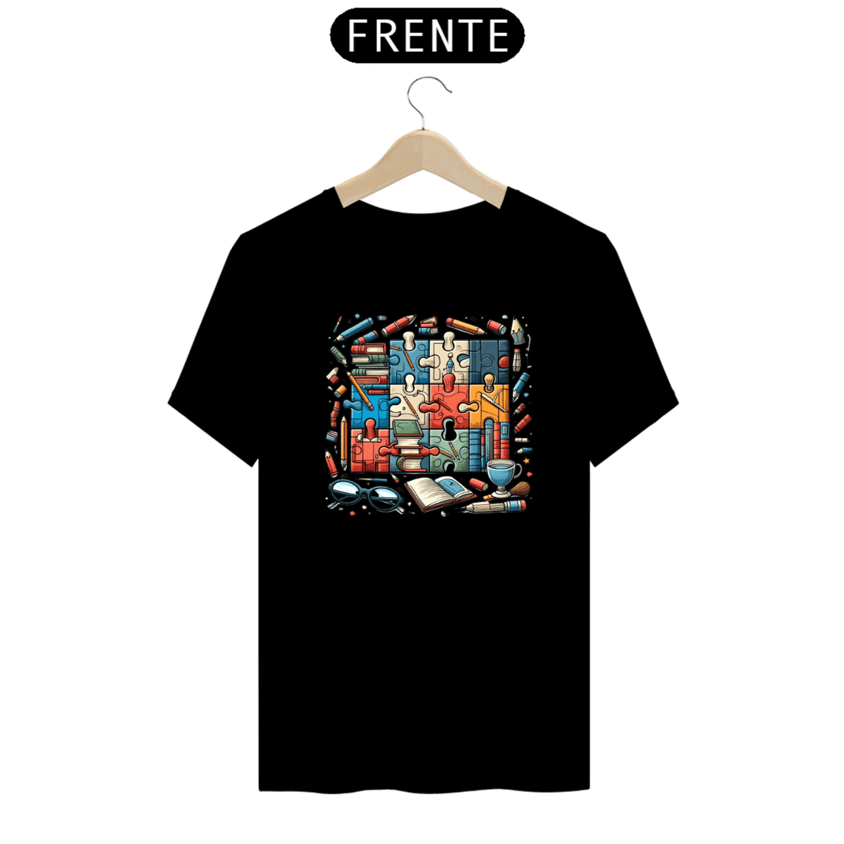 Nome do produto: Camiseta  Quebra-Cabeça da Educação