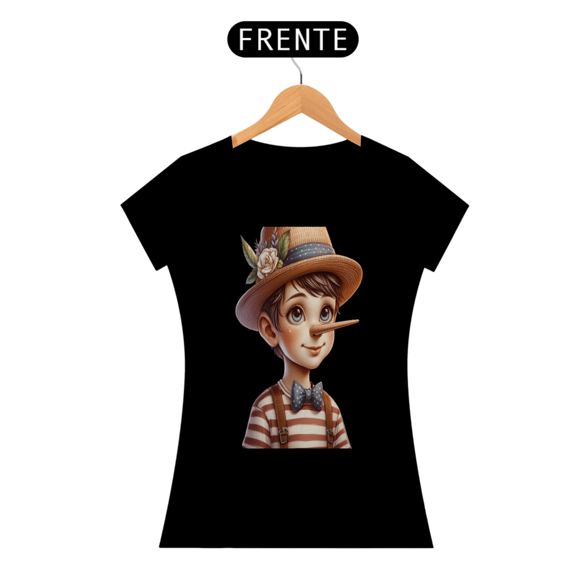 Nome do produto: Camiseta Feminina Pinóquio