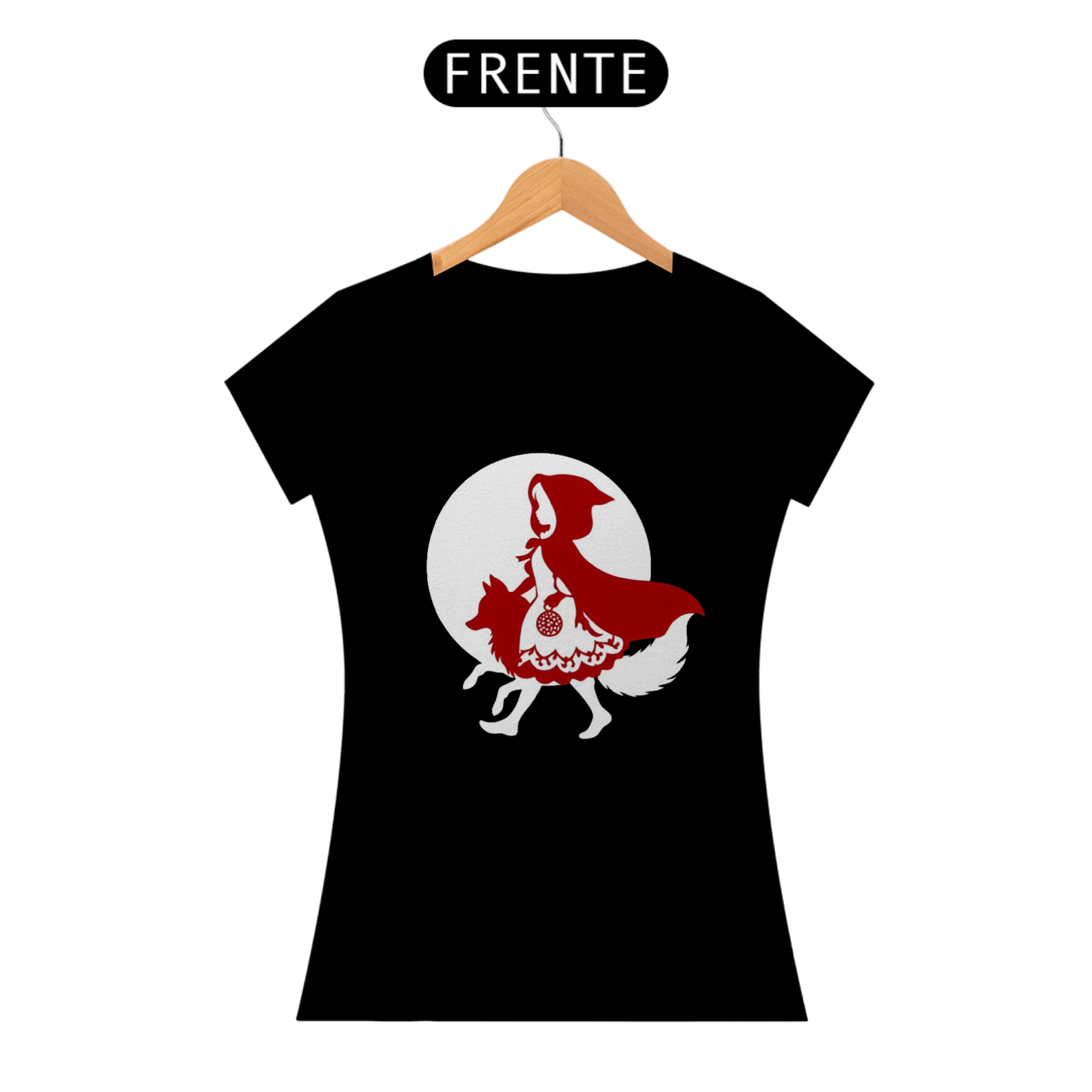 Camiseta Feminina Chapeuzinho Vermelho e o Lobo Mau