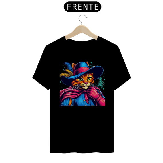 Camiseta Gato de Botas Art Pop