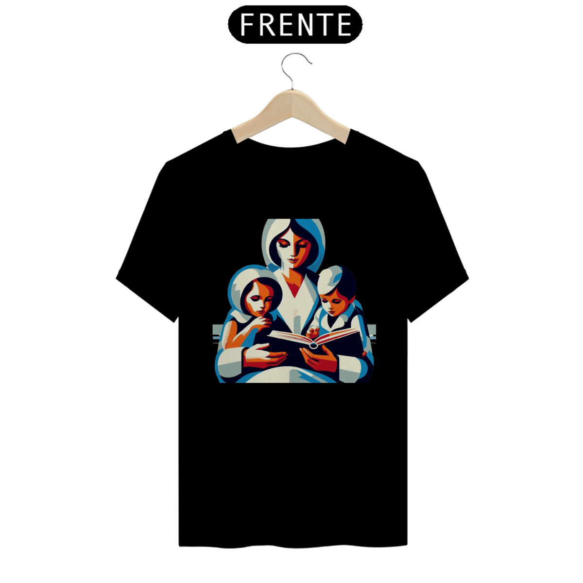 Nome do produto: Camiseta Mãe e Filhos Leitores