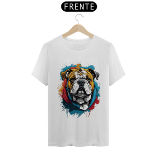 Camiseta - Bulldog aquarela