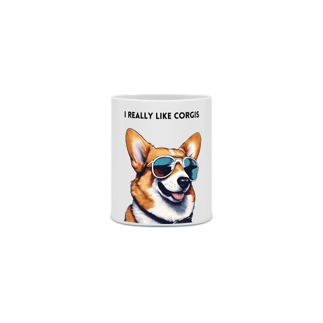 Caneca - I really like corgis