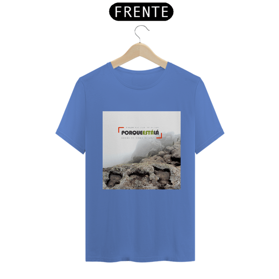 Camiseta unissex algodão estonada PORQUE ESTÁ LÁ (SINO)
