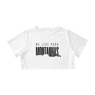 Camiseta cropped ME LEVE (LETRA PRETA)