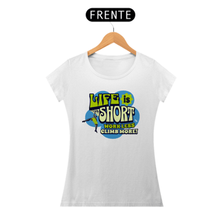 Nome do produtoCamiseta baby look algodão quality LIFE IS SHORT