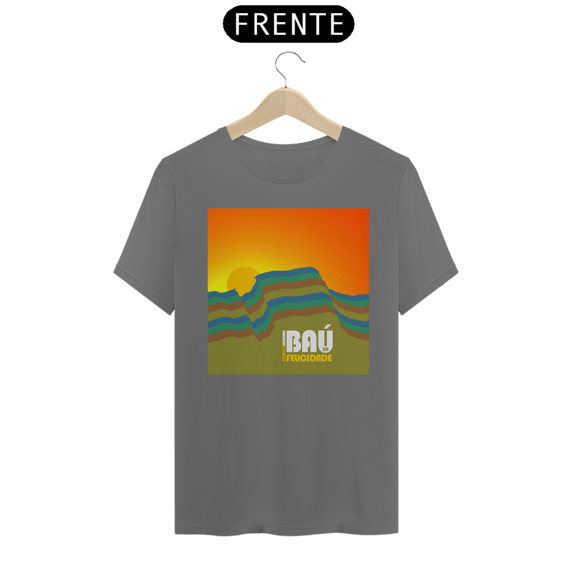 Camiseta unissex algodão estonada BAÚ DA FELICIDADE (SOL)
