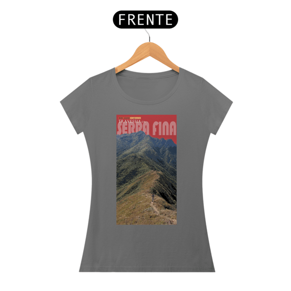 Camiseta baby look algodão estonada SERRA FINA