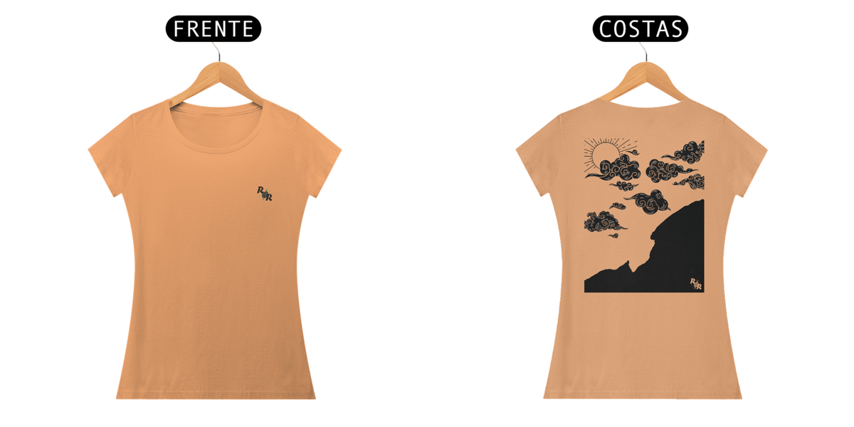 Nome do produto: Camiseta baby look algodão estonada PEDRA DO BAÚ ART