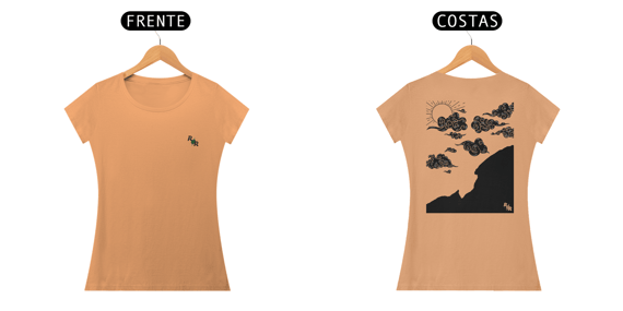 Camiseta baby look algodão estonada PEDRA DO BAÚ ART