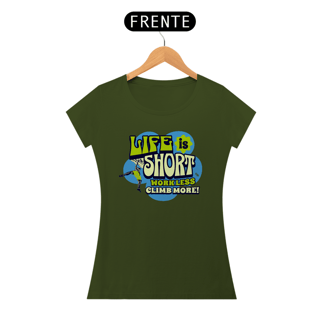 Nome do produtoCamiseta baby look algodão quality LIFE IS SHORT