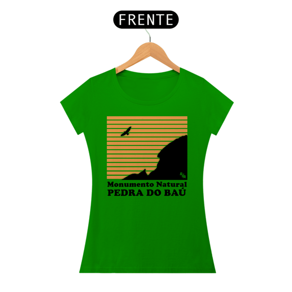 Camiseta baby look algodão quality PEDRA DO BAÚ MONA (LISTRAS)