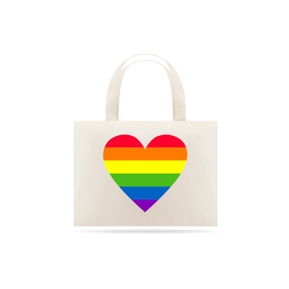 ECO BAG-CORACAO ARCO-IRIS
