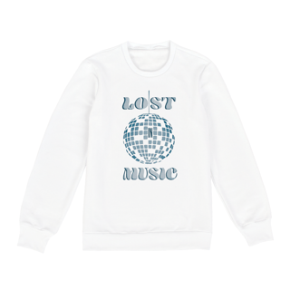 Nome do produto moletom lost in music AZUL
