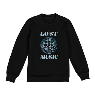 Nome do produto moletom lost in music AZUL
