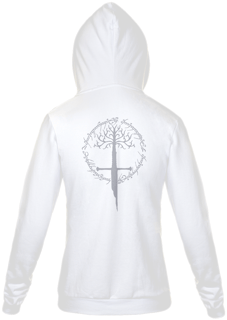 Nome do produto Moletom com Zíper | Árvore de Gondor & Narsil - O Senhor dos Anéis