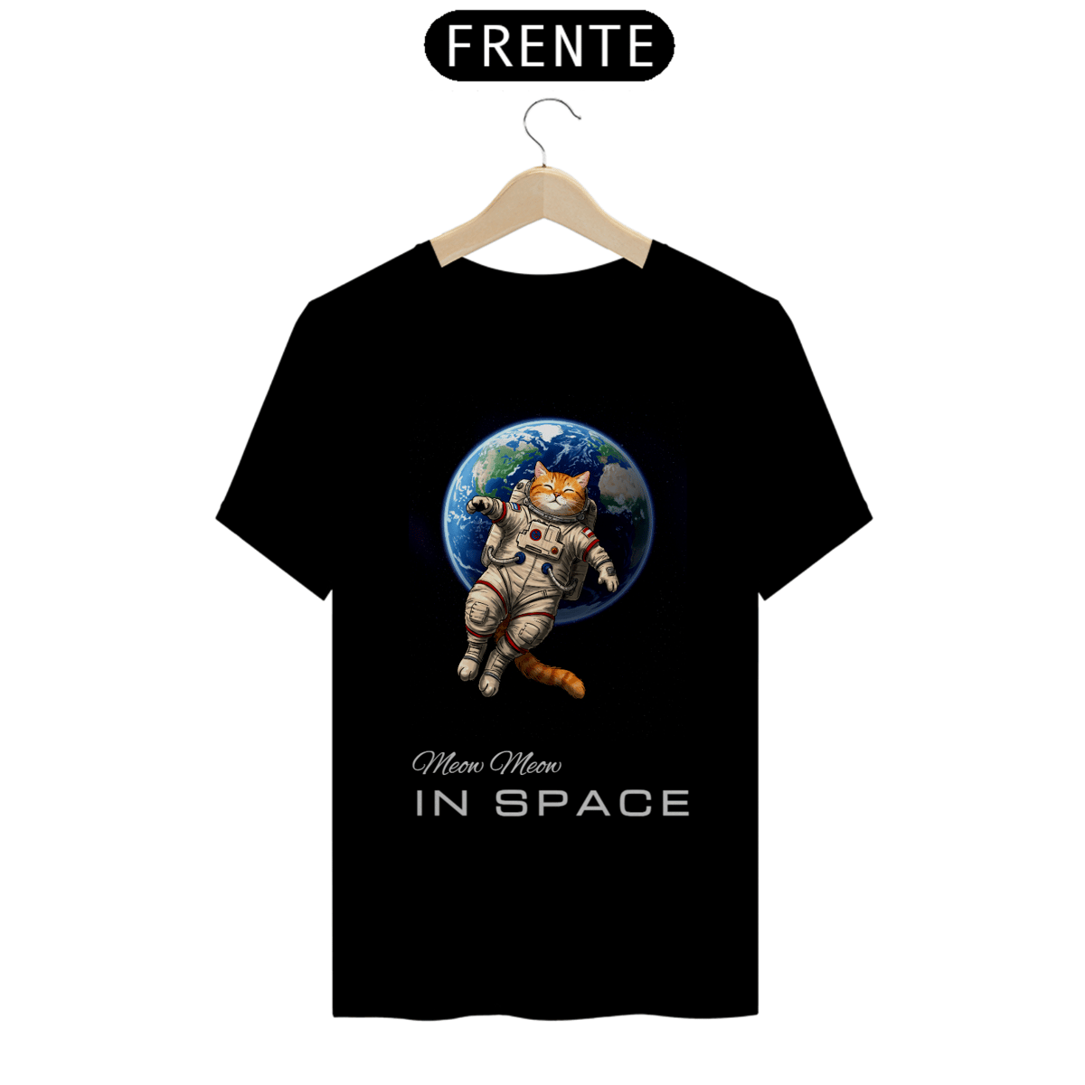 Nome do produto: Camisa - Meow Meow in Space