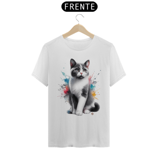 Suavidade Dual: Gato Cinza e Branco