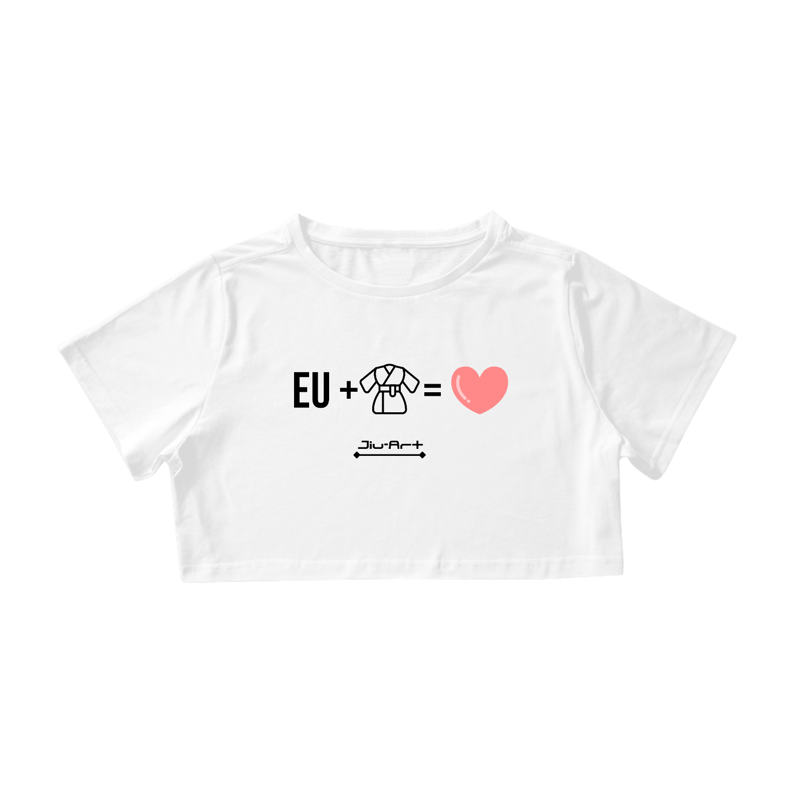 Camisa Cropped Jiu-jitsu é minha paixão (Letra preta)