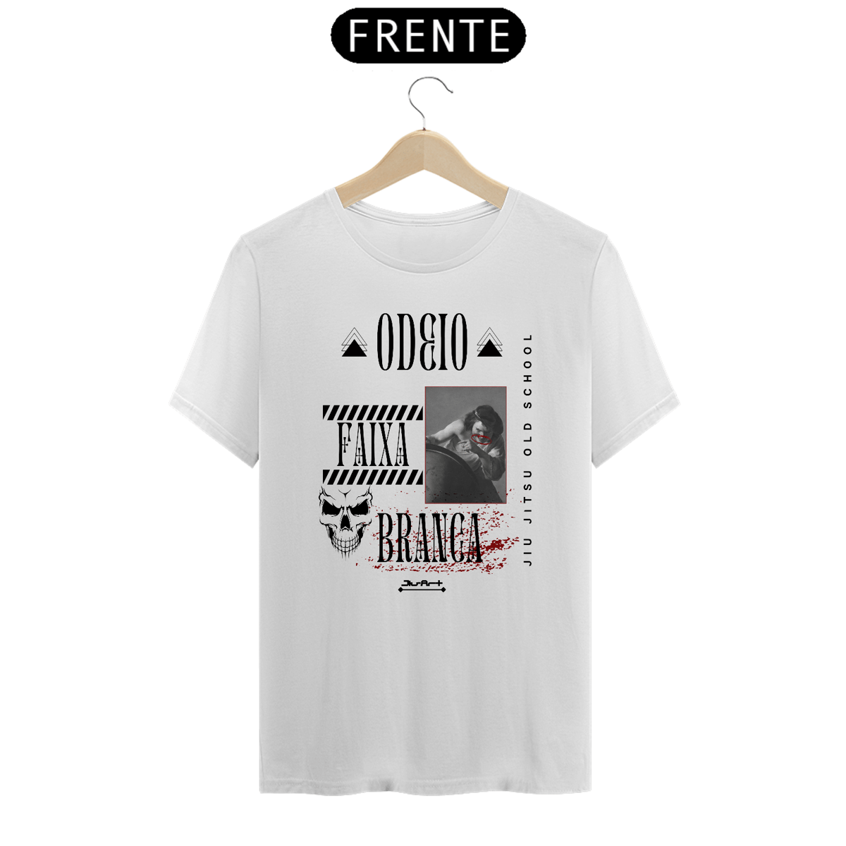 Nome do produto: Odeio faixa Branca (Letra preta)