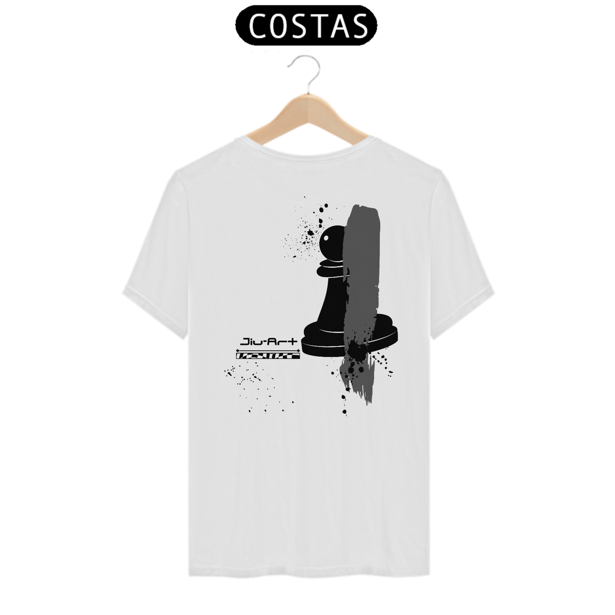 Nome do produto: Camisa Xadrez, faixa cinza 