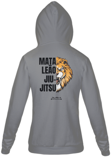 Nome do produto Moletom com zíper Mata Leão (Letra preta)