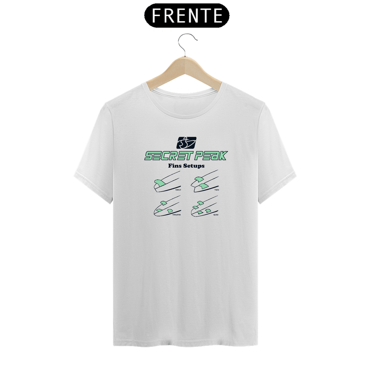 Nome do produto: CAMISETA SECRET PEAK SURFBOARD FINS SETUPS
