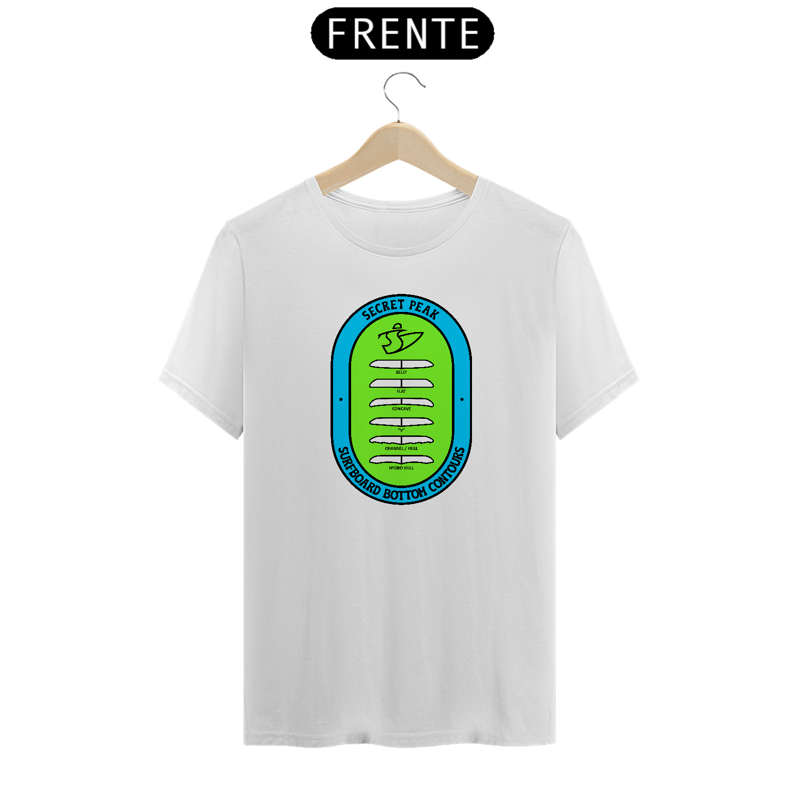 CAMISETA SECRET PEAK SURFBOARD BOTTOM CONTOURS