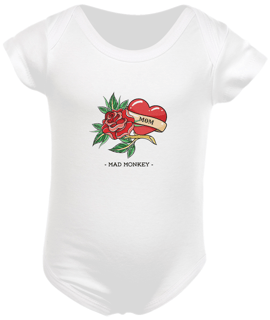 Body Infantil Branco Mom Heart