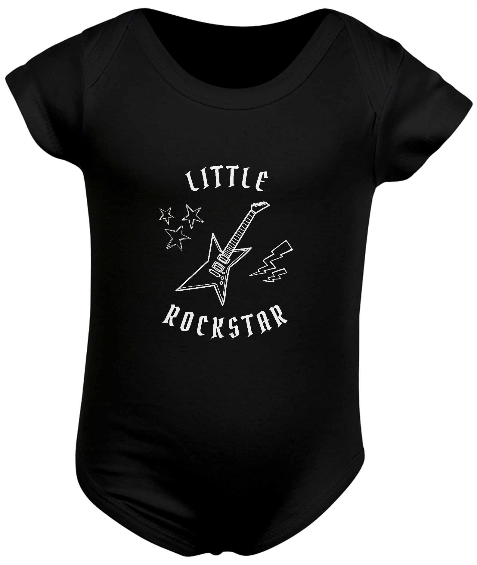 Body Infantil Preto - Little Rockstar